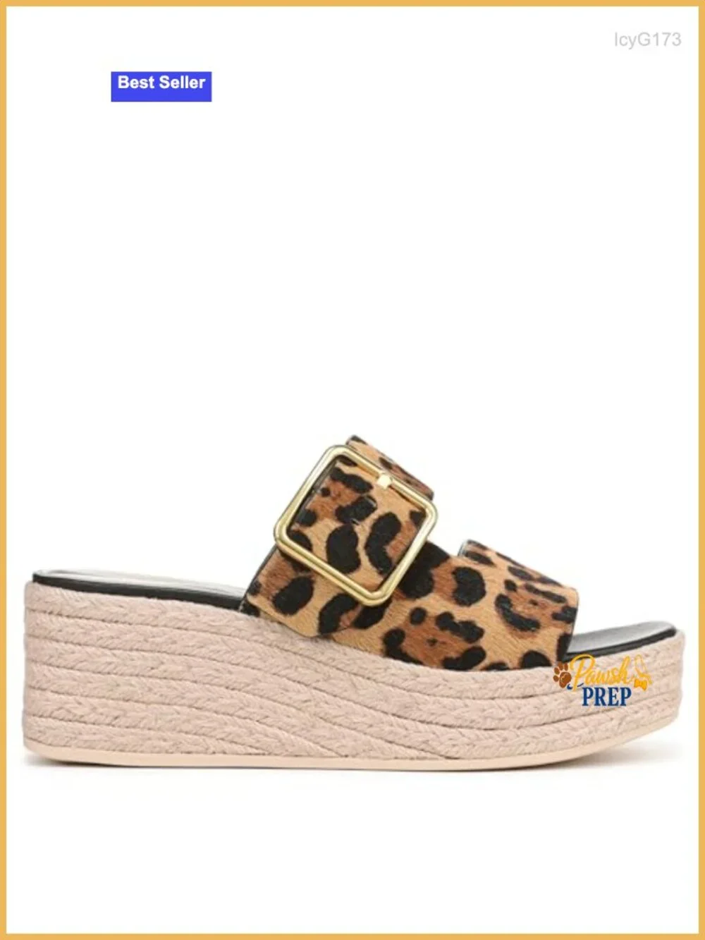 Calf Hair Slingback Wedge Sandals - Slide Sandals